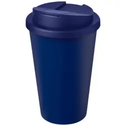 Kubek Americano® Eco z recyklingu o pojemności 350 ml z pokrywą odporną na zalanie - niebieski