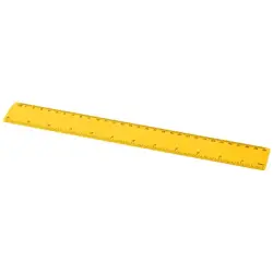 Refari linijka z tworzywa sztucznego pochodzącego z recyklingu o długości 30 cm - żółty