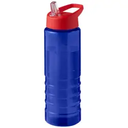 H2O Active® Eco Treble bidon z pokrywką z tutką o pojemności 750 ml - czerwony