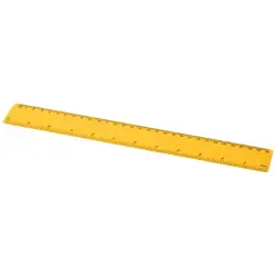 Linijka Renzo o długości 30 cm wykonana z tworzywa sztucznego - kolor żółty