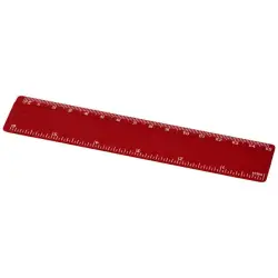 Linijka Renzo o długości 15 cm wykonana z tworzywa sztucznego - kolor czerwony