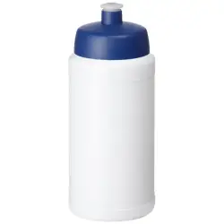 Bidon Baseline® Plus o pojemności 500 ml z wieczkiem sportowym kolor biały i niebieski