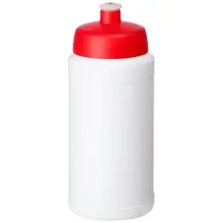 Bidon Baseline® Plus o pojemności 500 ml z wieczkiem sportowym kolor biały i czerwony