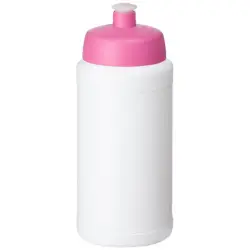 Bidon Baseline® Plus o pojemności 500 ml z wieczkiem sportowym kolor biały i różowy
