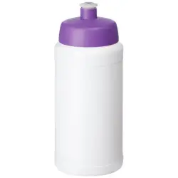 Bidon Baseline® Plus o pojemności 500 ml z wieczkiem sportowym kolor biały i fioletowy
