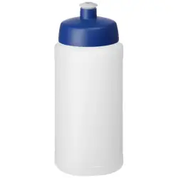 Bidon Baseline® Plus o pojemności 500 ml z wieczkiem sportowym kolor przezroczysty i niebieski