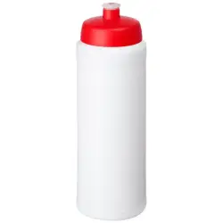 Bidon Baseline® Plus o pojemności 750 ml ze sportowym wieczkiem i uchwytem kolor biały i czerwony