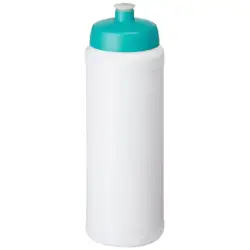 Bidon Baseline® Plus o pojemności 750 ml ze sportowym wieczkiem i uchwytem kolor biały i morski