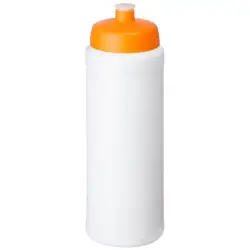 Bidon Baseline® Plus o pojemności 750 ml ze sportowym wieczkiem i uchwytem kolor biały i pomarańczowy