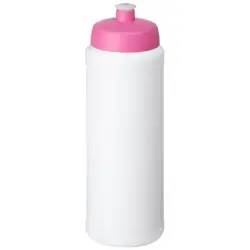Bidon Baseline® Plus o pojemności 750 ml ze sportowym wieczkiem i uchwytem kolor biały i różowy