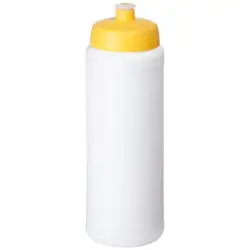 Bidon Baseline® Plus o pojemności 750 ml ze sportowym wieczkiem i uchwytem kolor biały i żółty