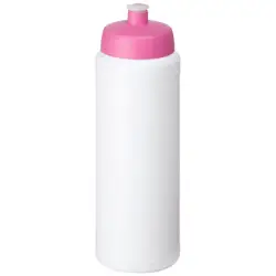 Bidon Baseline® Plus o pojemności 750 ml z wieczkiem sportowym kolor biały i różowy