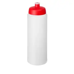 Bidon Baseline® Plus o pojemności 750 ml z wieczkiem sportowym kolor przezroczysty i czerwony