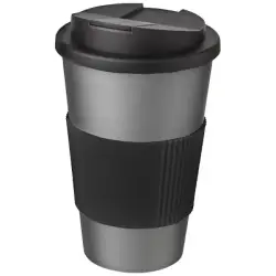Americano® 350 ml tumbler with grip & spill-proof lid - kolor szary
