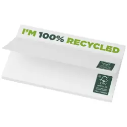 Karteczki samoprzylepne z recyklingu o wymiarach 127 x 75 mm Sticky-Mate® - kolor biały