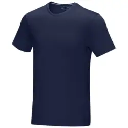 Męska koszulka organiczna Azurite z krótkim rękawem z certyfikatem GOTS kolor niebieski / XL