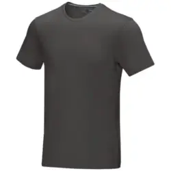 Męska koszulka organiczna Azurite z krótkim rękawem z certyfikatem GOTS kolor szary / XL