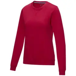 Damska organiczna bluza Jasper wykonana z GRS z recyclingu i posiadająca certyfikat GOTS kolor czerwony / XL