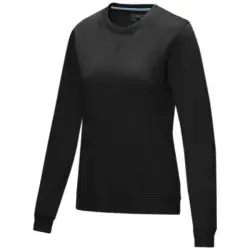 Damska organiczna bluza Jasper wykonana z GRS z recyclingu i posiadająca certyfikat GOTS kolor czarny / XL