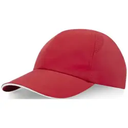 Morion dwukolorowa 6 panelowa czapka GRS z recyklingu o młodzieżowym kroju kolor czerwony /
