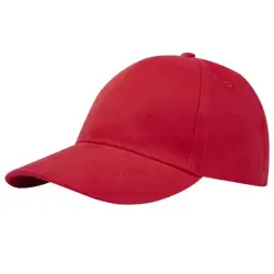 Trona 6 panelowa czapka GRS z recyklingu kolor czerwony /