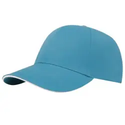 Topaz czapka 6-cio panelowa GRS z recyklingu kolor niebieski