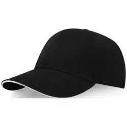 Topaz czapka 6-cio panelowa GRS z recyklingu kolor czarny /