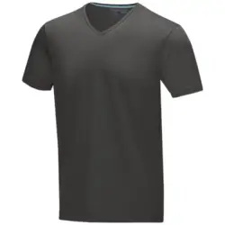 Męski T-shirt organiczny Kawartha z krótkim rękawem kolor szary / M