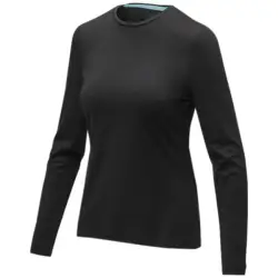Damska koszulka z długim rękawem Ponoka - rozmiar  XL - kolor czarny