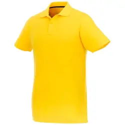 Helios - koszulka męska polo z krótkim rękawem kolor żółty / S