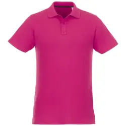 Helios - koszulka męska polo z krótkim rękawem kolor różowy / S