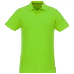 Helios - koszulka męska polo z krótkim rękawem kolor zielony / S