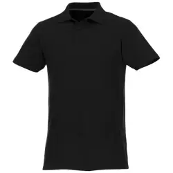 Helios - koszulka męska polo z krótkim rękawem kolor czarny / S