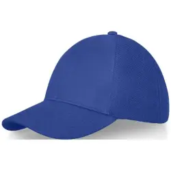 6-panelowa bawełniana czapka Drake z daszkiem typu trucker cap kolor niebieski