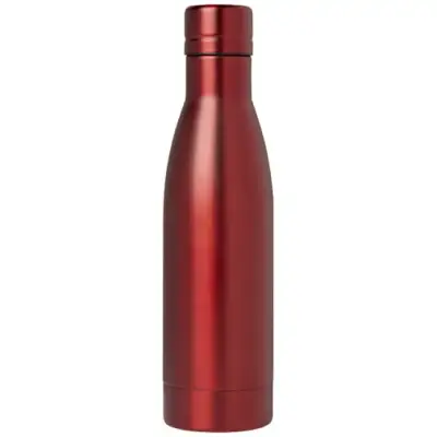 Vasa butelka ze stali nierdzwenej z recyklingu z miedzianą izolacją próżniową o pojemności 500 ml posiadająca certyfikat RCS kolor czerwony