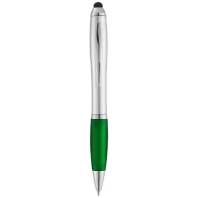 Długopis ze stylusem Nash - zielona gumka