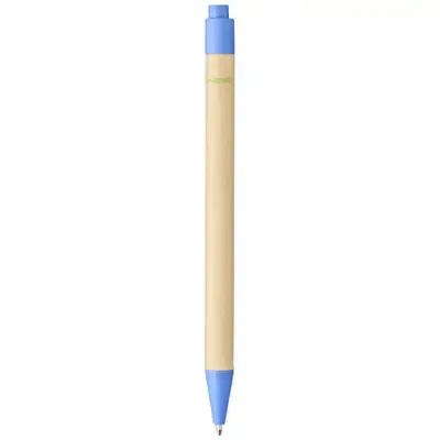 Długopis Berk z kartonu z recyklingu i plastiku kukurydzianego kolor niebieski