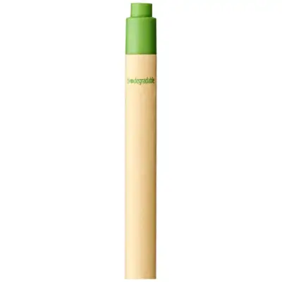 Długopis Berk z kartonu z recyklingu i plastiku kukurydzianego kolor zielony
