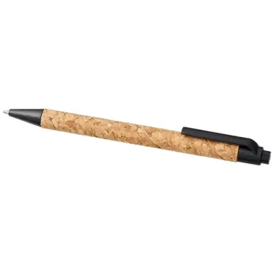 Długopis Midar z korka i słomy pszennej kolor piasek pustyni i czarny