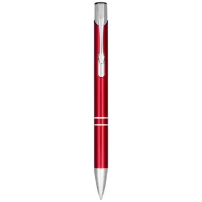 Długopis automatyczny Moneta z anodyzowanego aluminium kolor czerwony