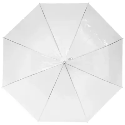 Przejrzysty parasol automatyczny 23'' - kolor biały