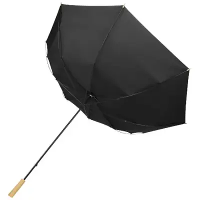 Wiatroodporny parasol golfowy 76 cm z PET z recyklingu Romee - kolor czarny