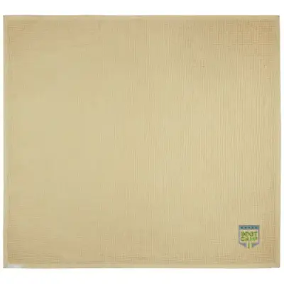 Abele koc z bawełny o waflowej strukturze o wymiarach 150 x 140 cm kolor biały