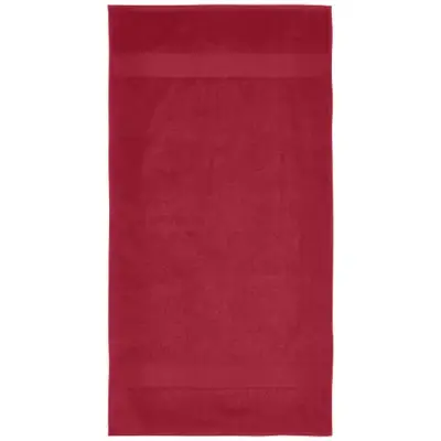 Charlotte bawełniany ręcznik kąpielowy o gramaturze 450 g/m² i wymiarach 50 x 100 cm - czerwony
