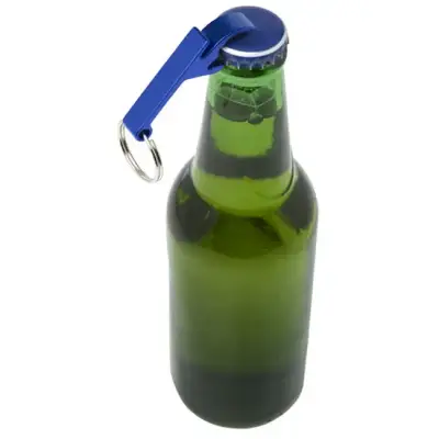 Brelok aluminiowy Tao z otwieraczem do butelek i puszek - kolor niebieski