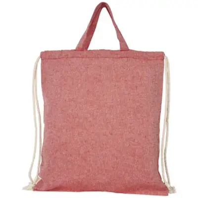Plecak Pheebs z bawełnianym sznurkiem ściągającym z recyklingu o gramaturze 150 g/m² kolor heather red
