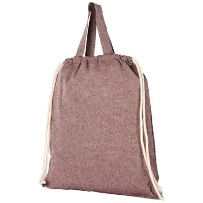 Plecak Pheebs z bawełnianym sznurkiem ściągającym z recyklingu o gramaturze 150 g/m² kolor heather maroon