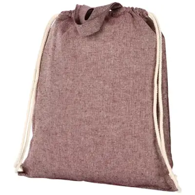 Plecak Pheebs z bawełnianym sznurkiem ściągającym z recyklingu o gramaturze 150 g/m² kolor heather maroon