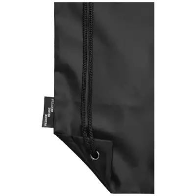 Plecak Oriole ze sznurkiem ściągającym z recyklowanego plastiku PET kolor czarny