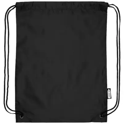 Plecak Oriole ze sznurkiem ściągającym z recyklowanego plastiku PET kolor czarny